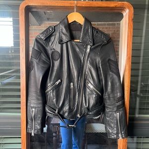 AllSaints Badge Balfern Leather Jacket